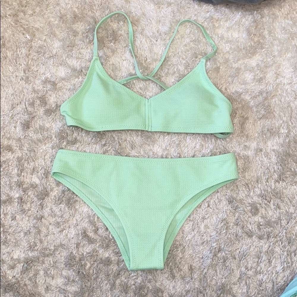 NEVER WORN NEON GREEN BIKINI!!!!!